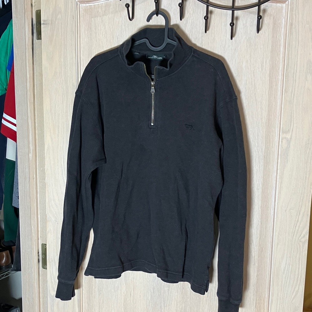 Rodd & Gunn Men's Black Zip-Up Sweater